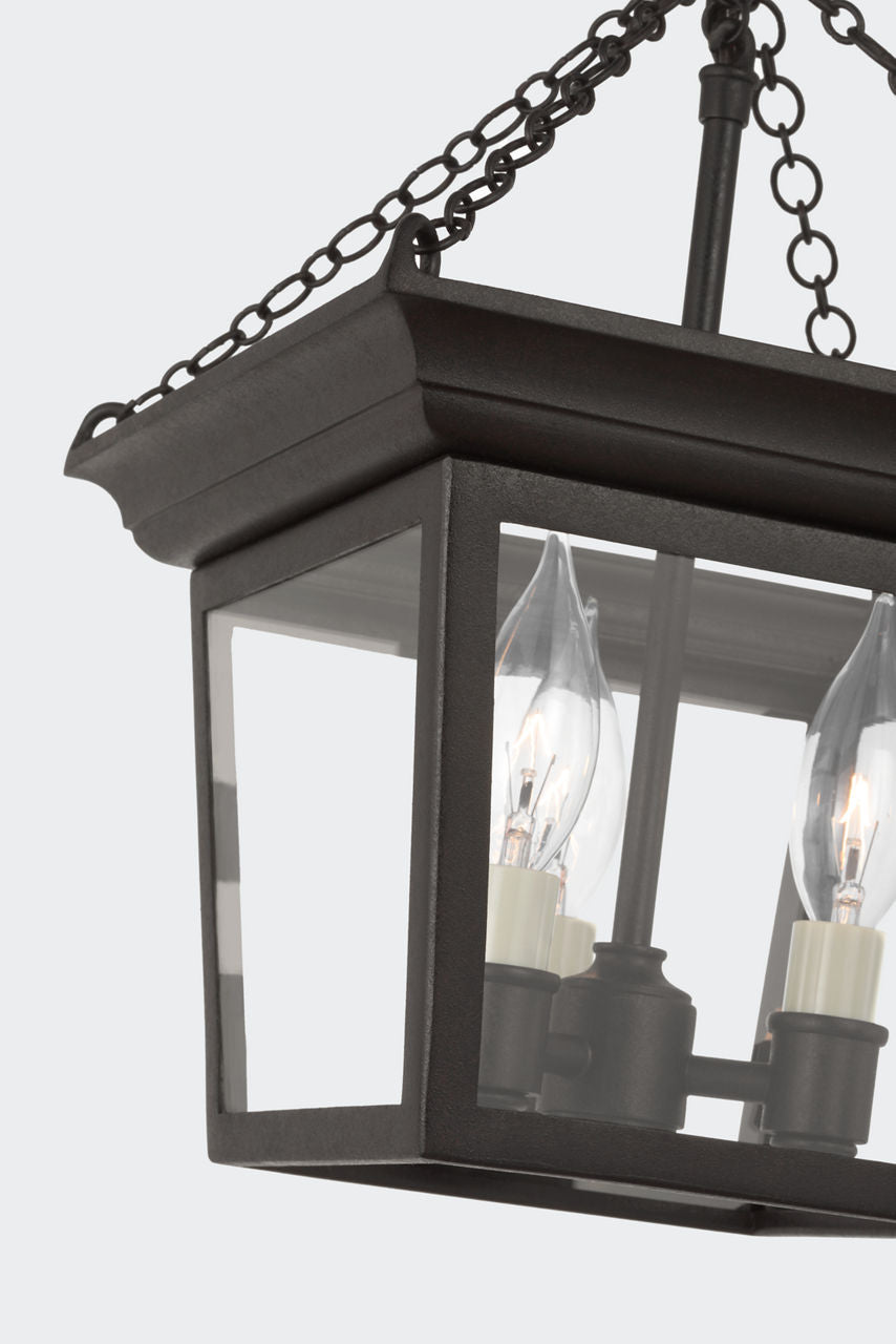 Cornice Semi-Flush Lantern | Blackened Rust