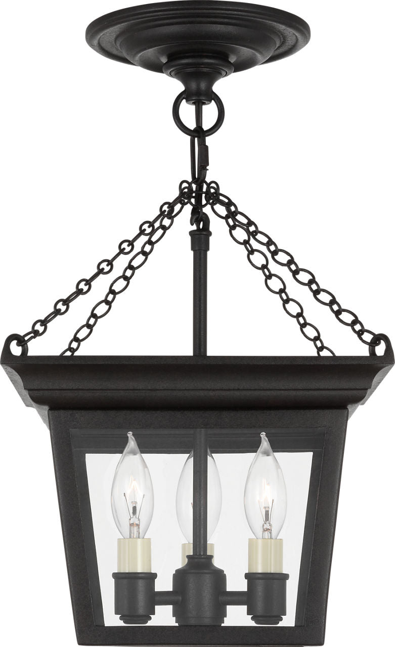 Cornice Semi-Flush Lantern | Blackened Rust