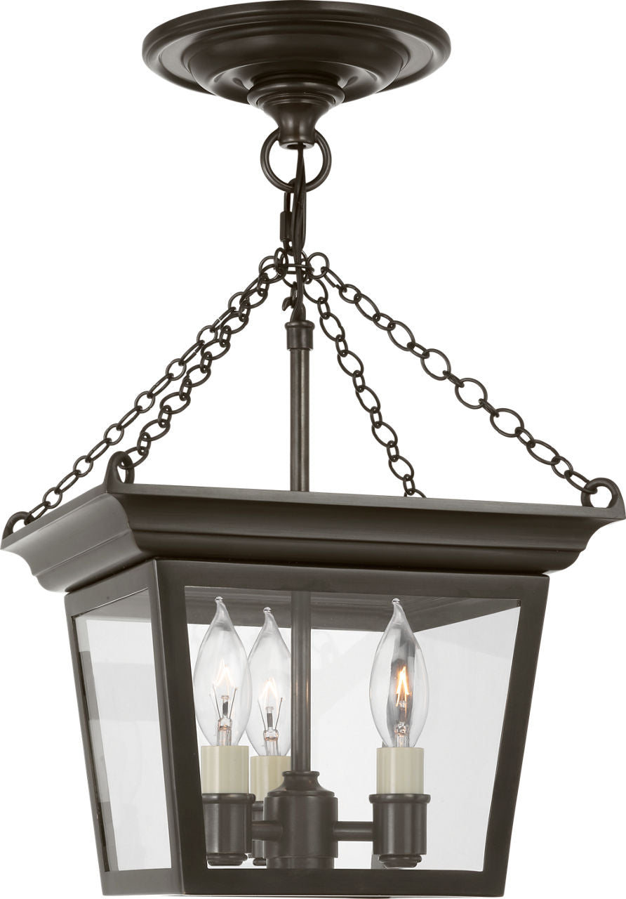 Cornice Semi-Flush Lantern | Bronze