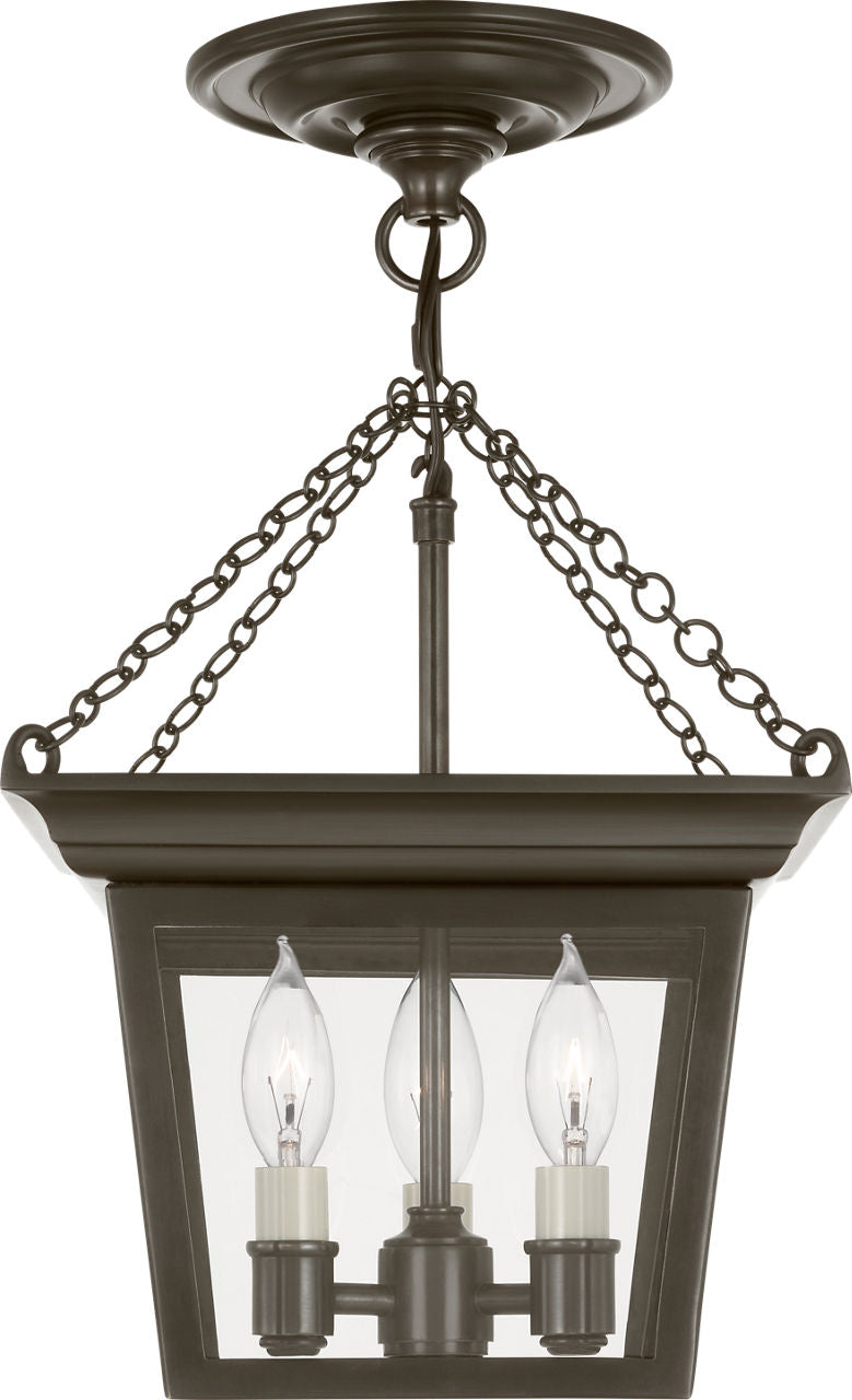 Cornice Semi-Flush Lantern | Bronze