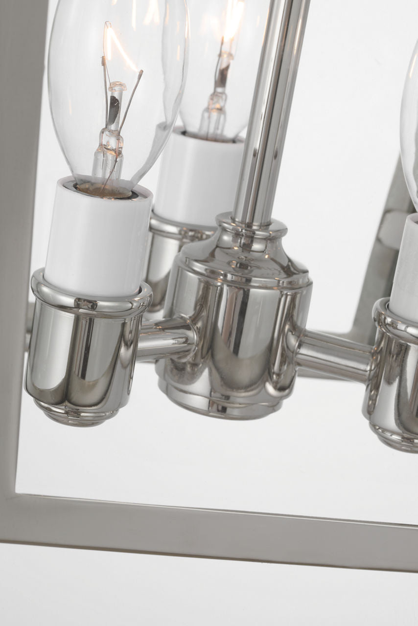 Cornice Semi-Flush Lantern | Polished Nickel