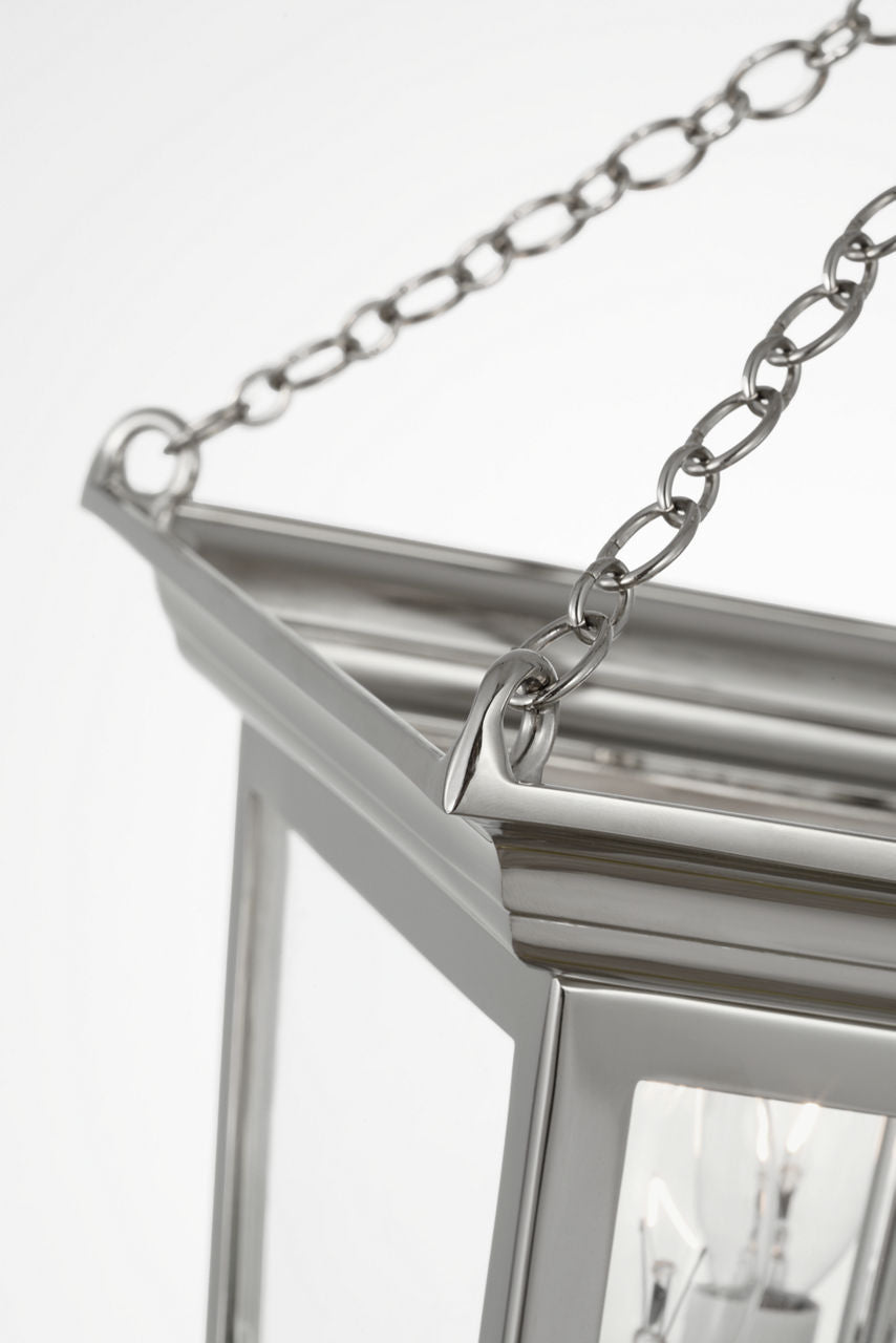 Cornice Semi-Flush Lantern | Polished Nickel