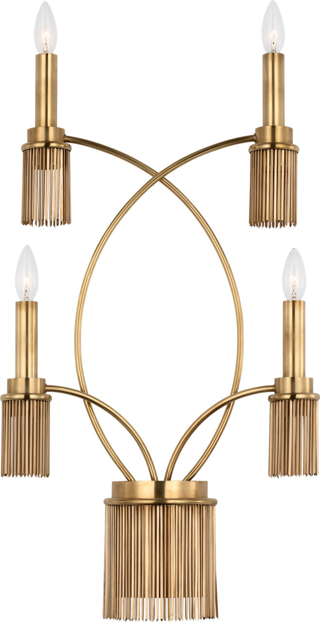 Sutton 4-Light Sconce | Antique-Burnished Brass