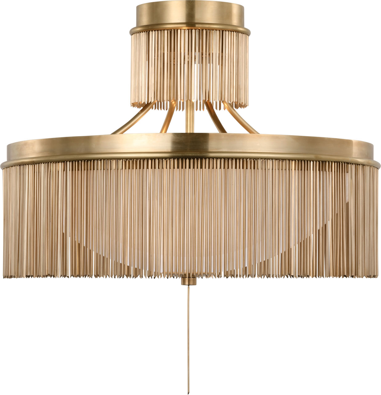 Sutton 21" Flush Mount | Antique-Burnished Brass | White Glass