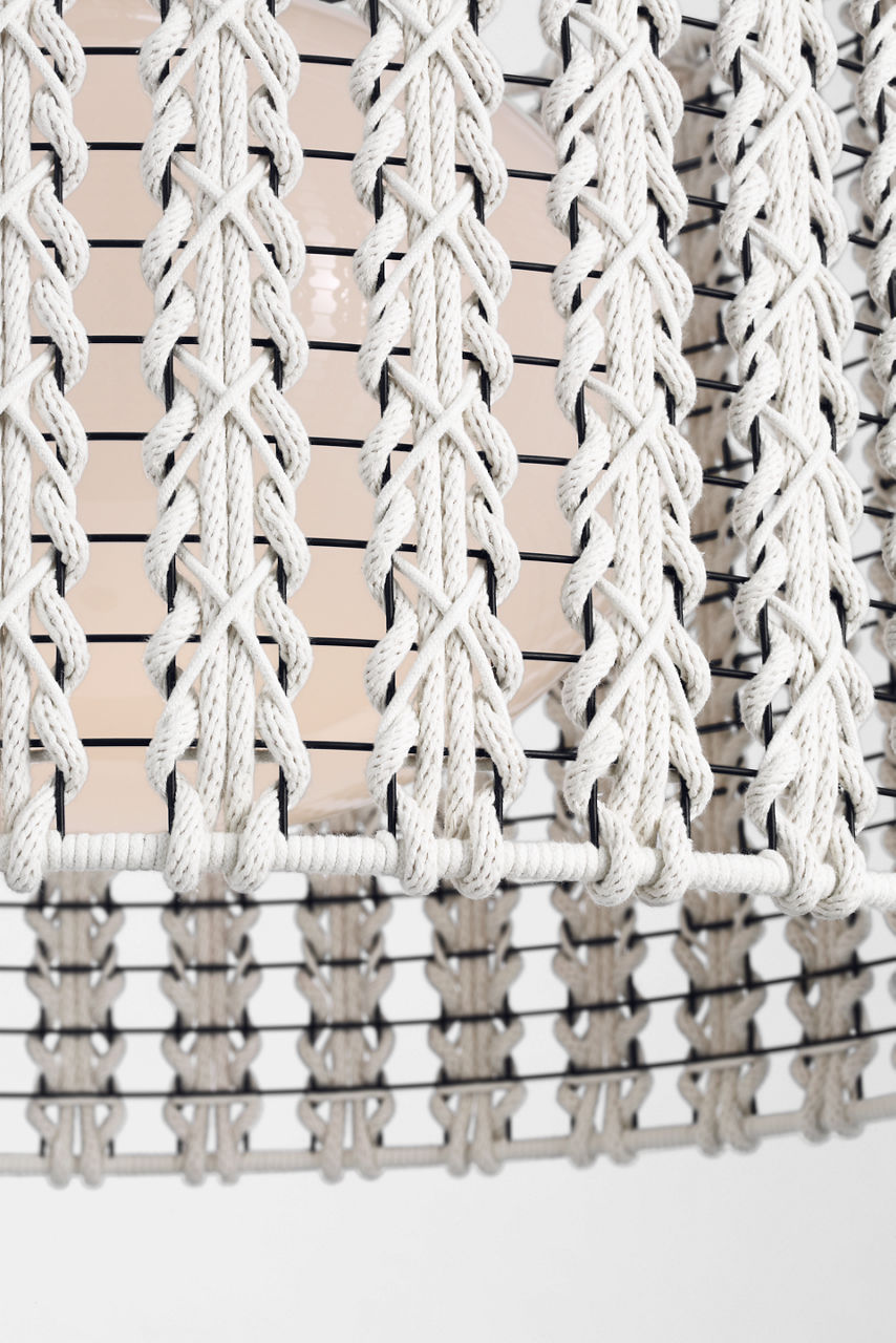 Catania 30" Hanging Shade | Bronze | Cream Braided Rope