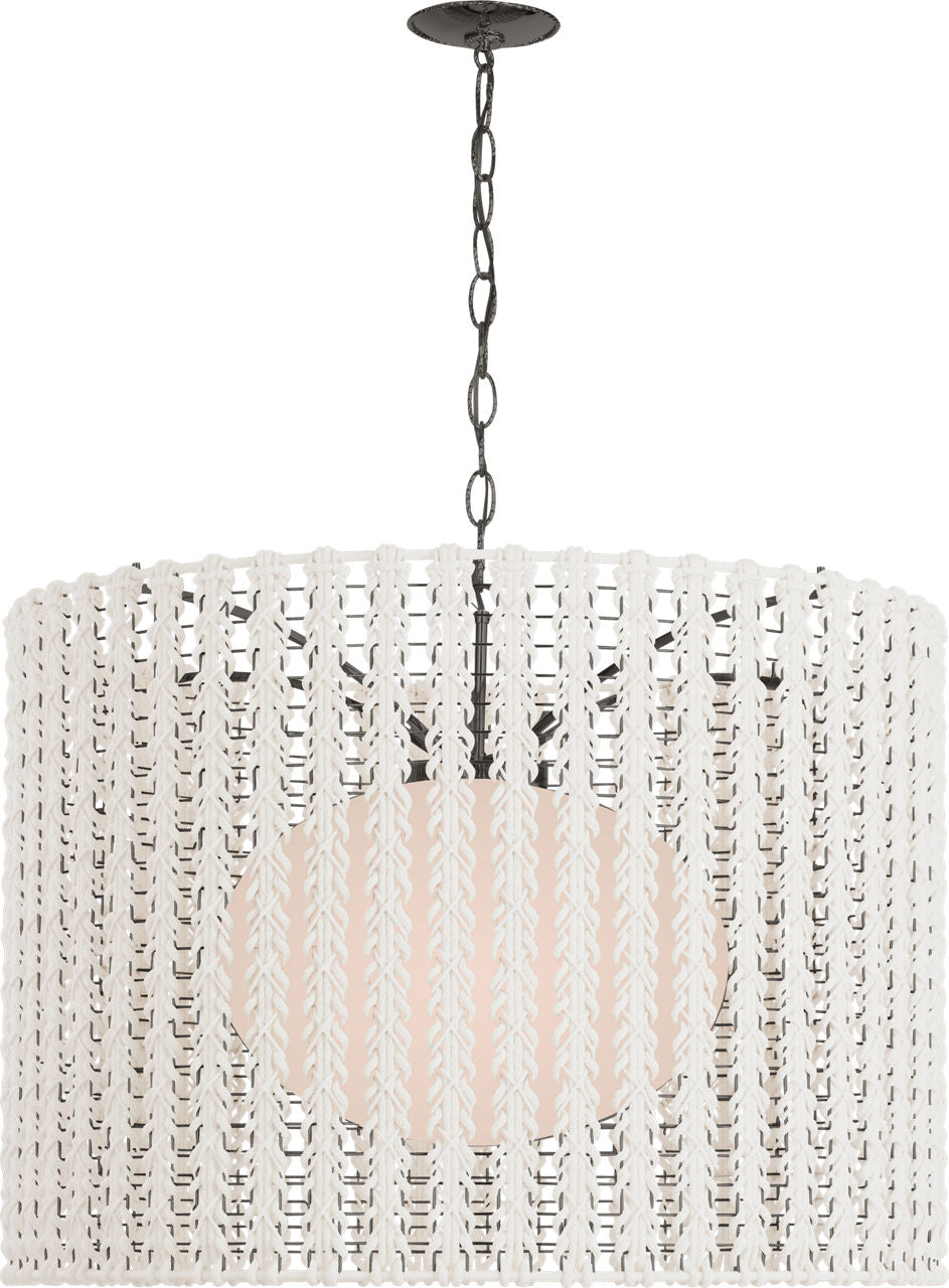 Catania 40" Hanging Shade | Bronze | Cream Braided Rope