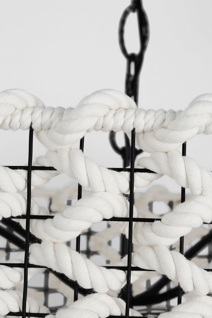 Catania 40" Hanging Shade | Bronze | Cream Woven Rope
