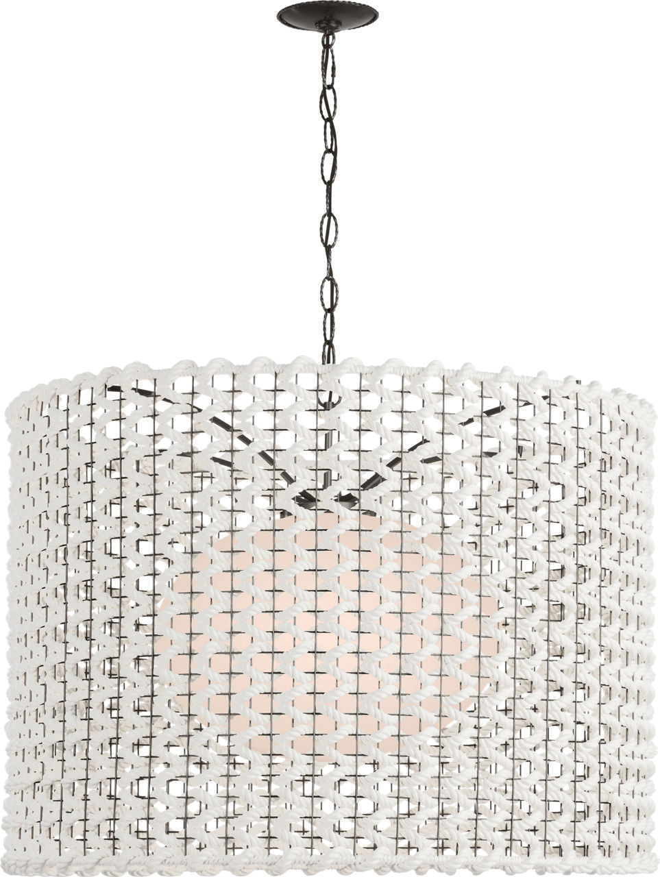 Catania 40" Hanging Shade | Bronze | Cream Woven Rope