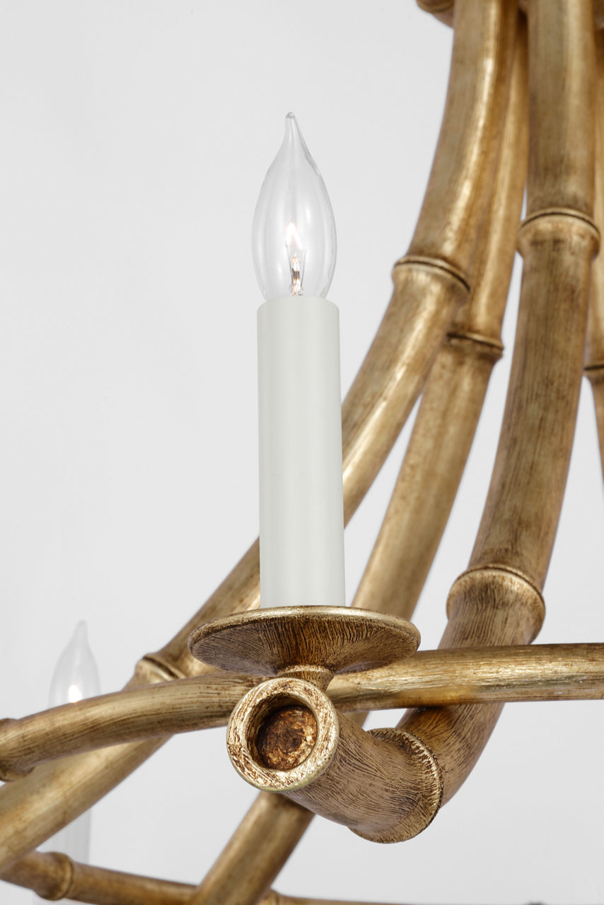 Alana 39" Chandelier | Gilded Plaster