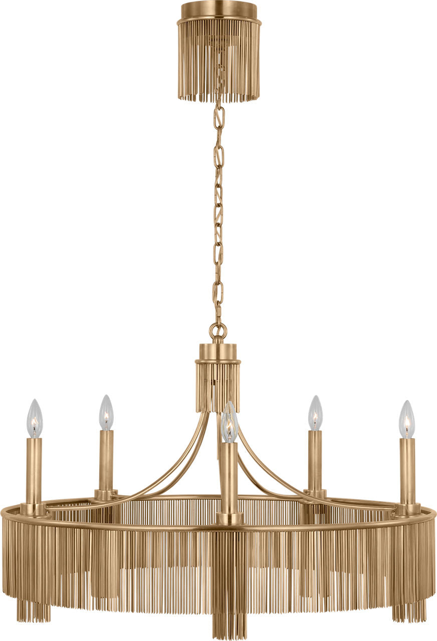 Sutton 34" Chandelier | Antique-Burnished Brass