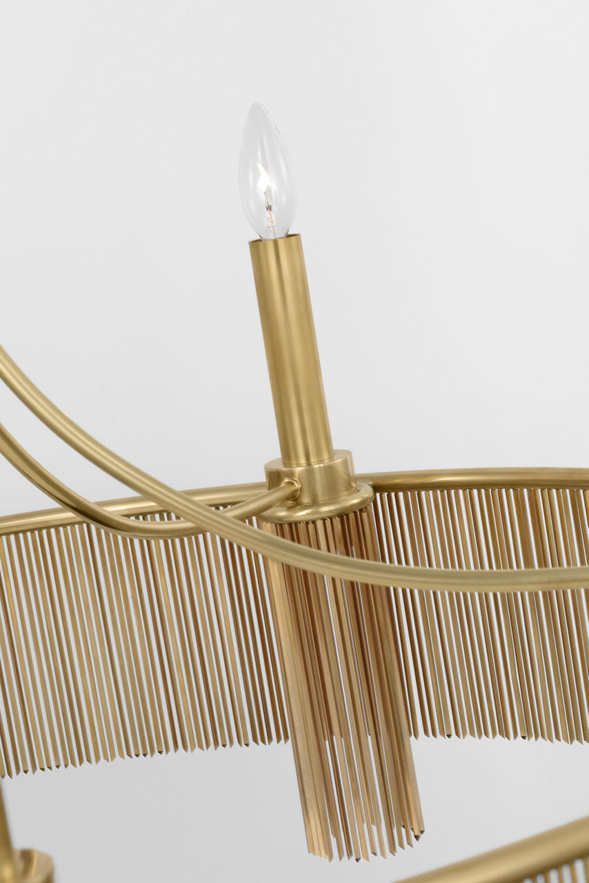 Sutton 34" Chandelier | Antique-Burnished Brass