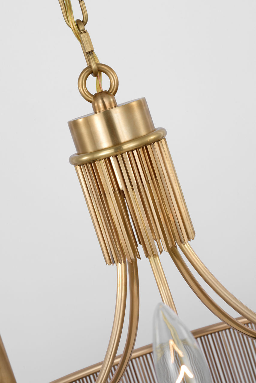 Sutton 34" Chandelier | Antique-Burnished Brass