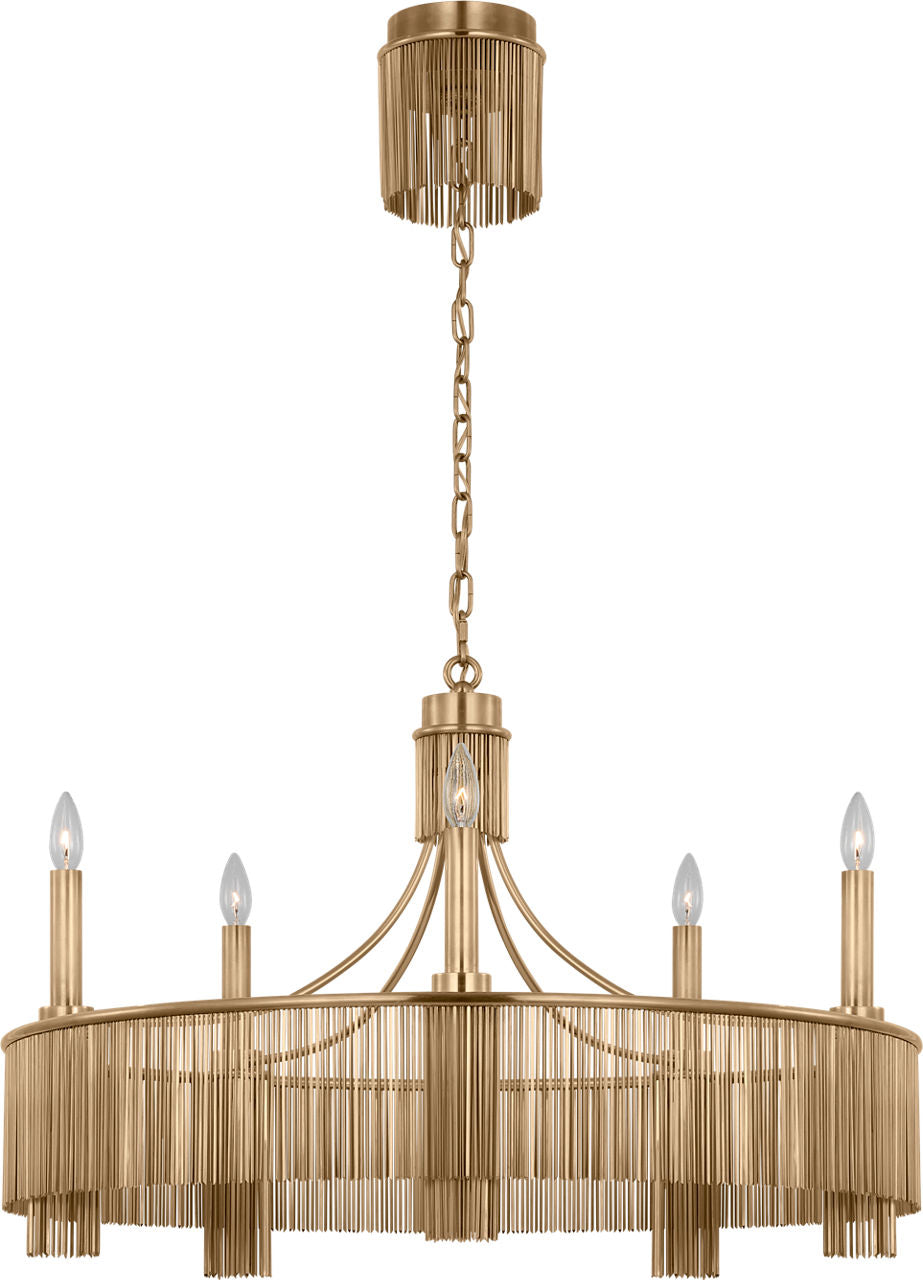 Sutton 34" Chandelier | Antique-Burnished Brass