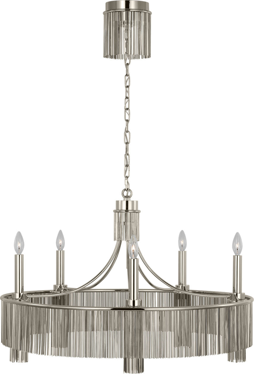Sutton 34" Chandelier | Polished Nickel