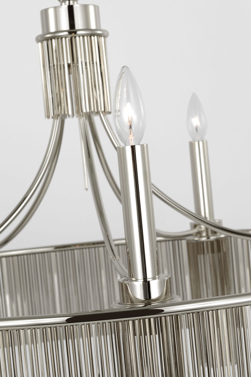 Sutton 34" Chandelier | Polished Nickel