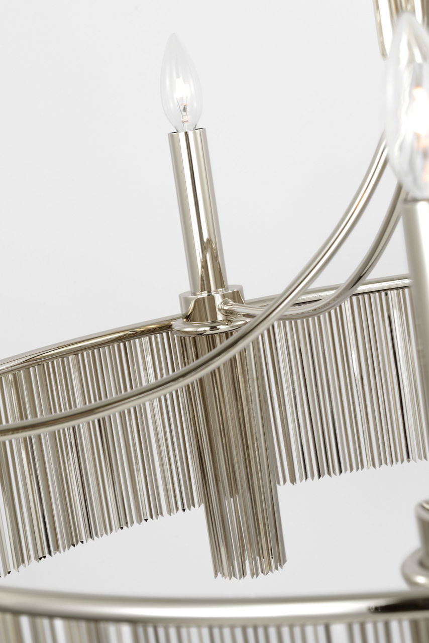 Sutton 34" Chandelier | Polished Nickel