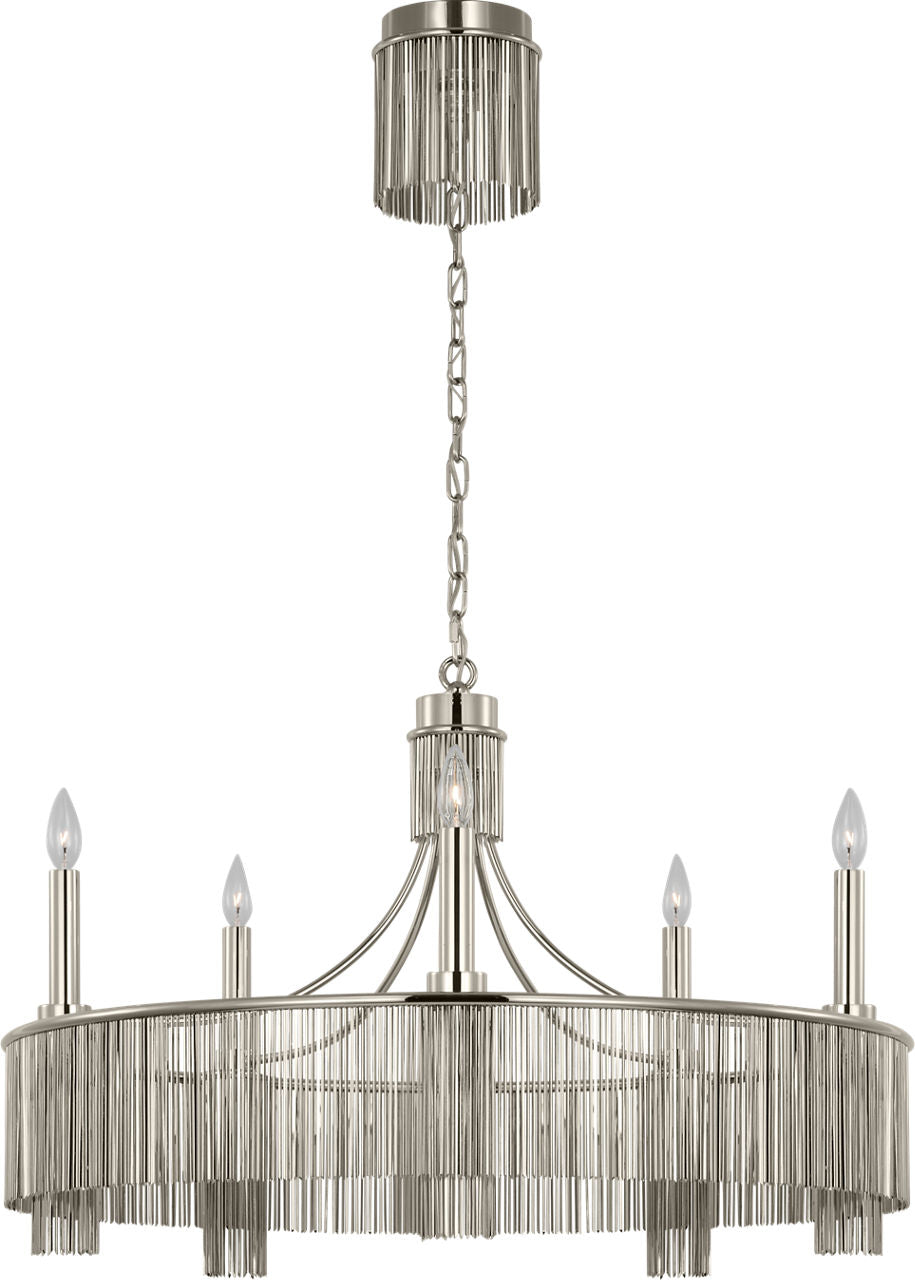 Sutton 34" Chandelier | Polished Nickel