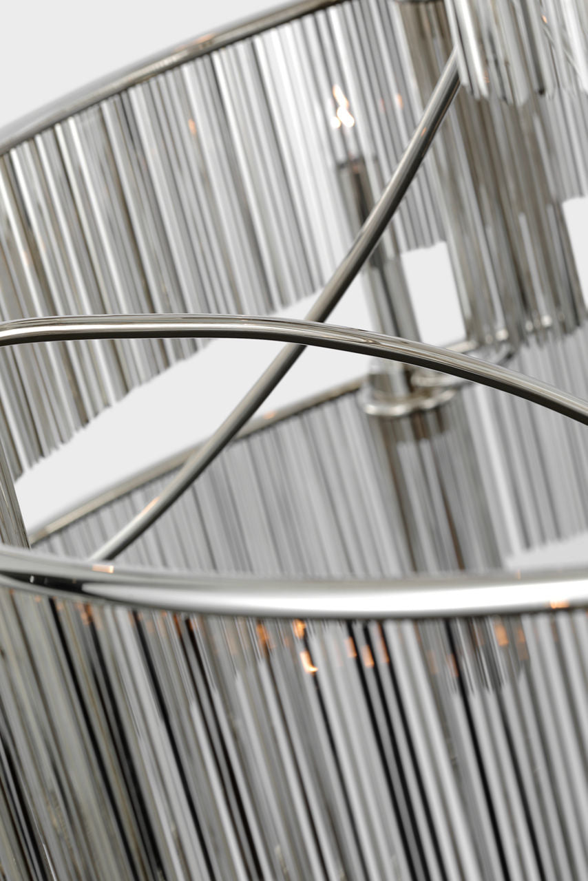 Sutton 50" Three Tier Chandelier | Polished Nickel