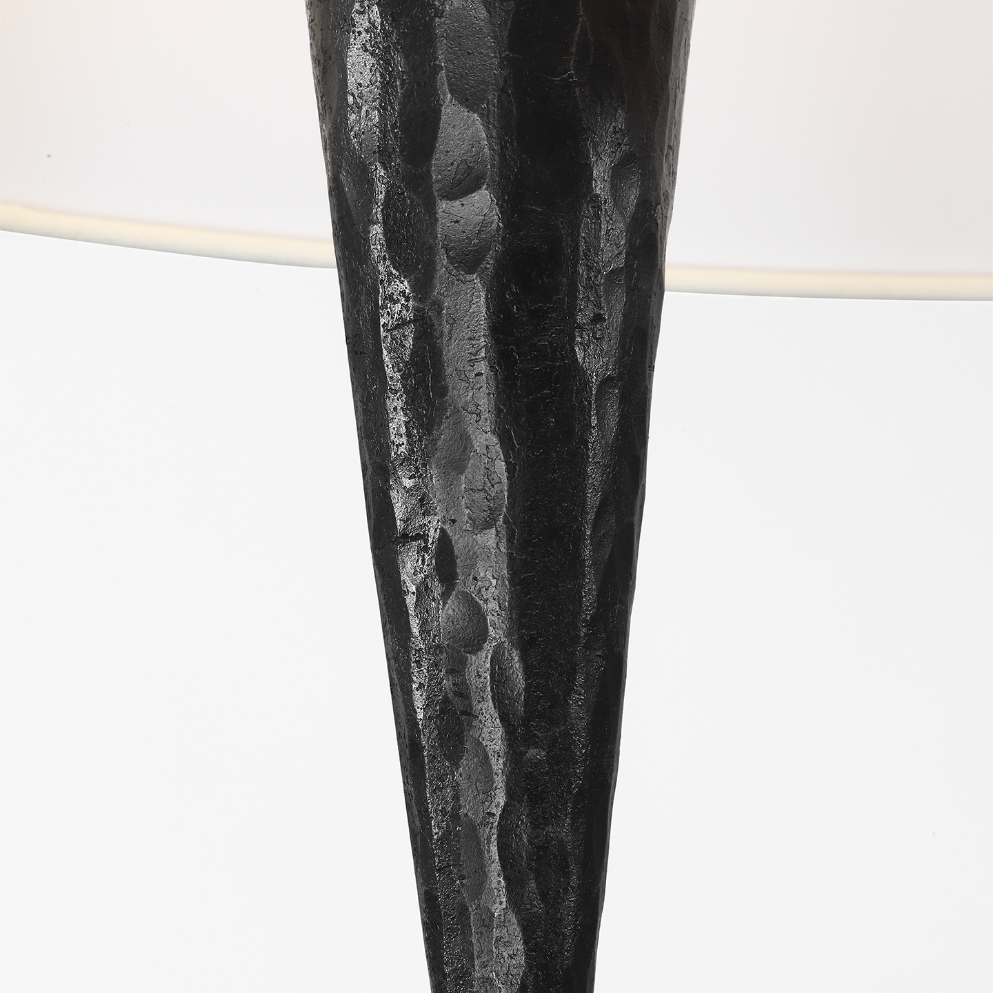 Cesta 60" Sculpted Floor Lamp | Aged Iron | Linen Shade