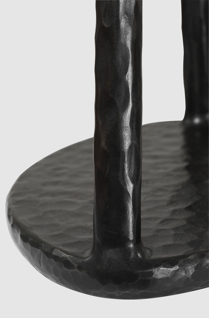 Cesta 60" Sculpted Floor Lamp | Aged Iron | Linen Shade