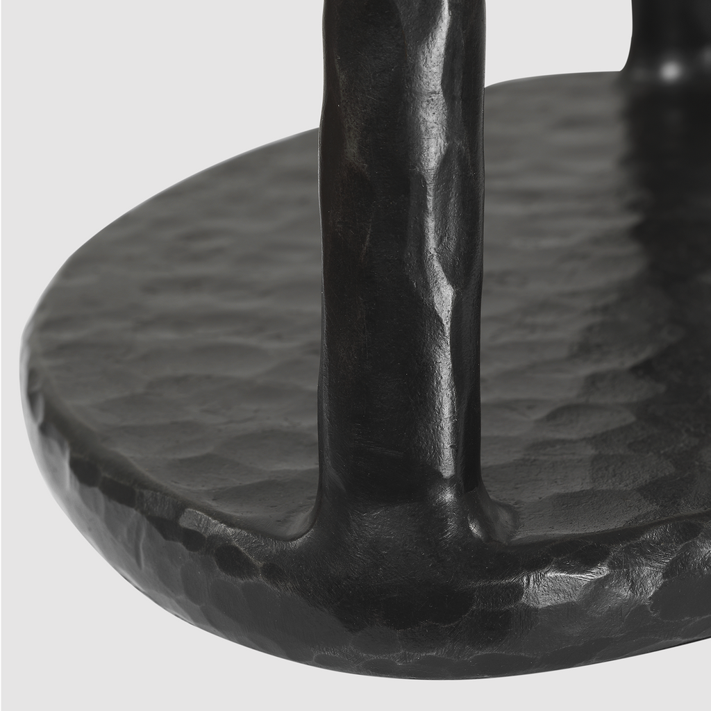 Cesta 60" Sculpted Floor Lamp | Aged Iron | Linen Shade