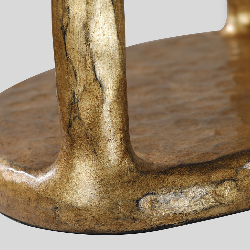 Cesta 60" Sculpted Floor Lamp | Gilded Iron | Linen Shade
