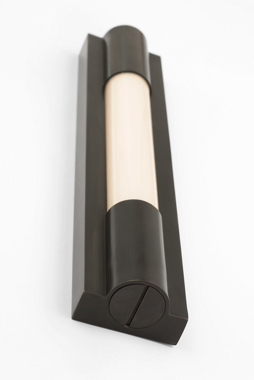 Ellington 16" Slimline Bath Light | Bronze | White Glass