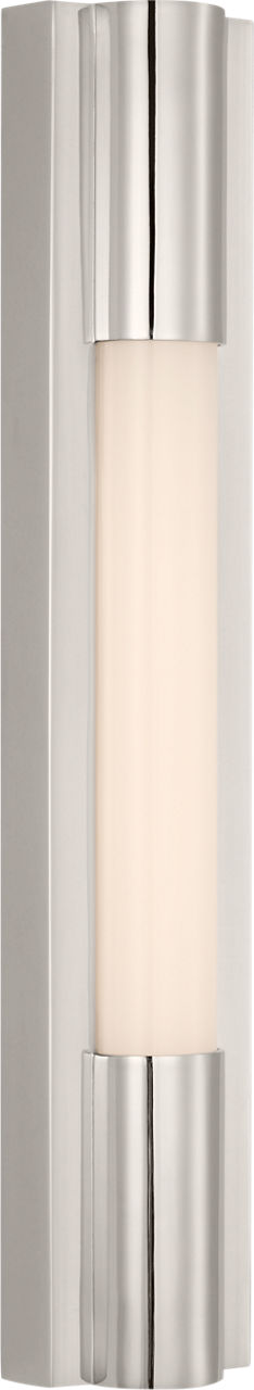 Ellington 16" Slimline Bath Light | Polished Nickel | White Glass