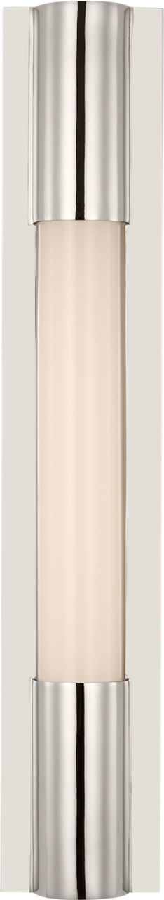 Ellington 16" Slimline Bath Light | Polished Nickel | White Glass
