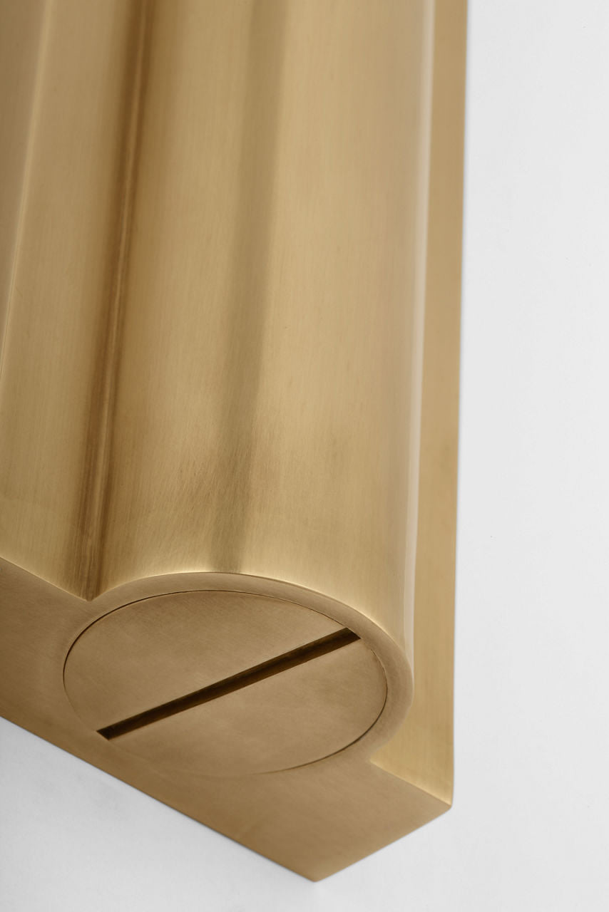 Ellington 24" Slimline Bath Light | Hand-Rubbed Antique Brass | White Glass