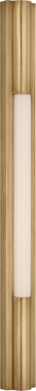 Ellington 32" Slimline Bath Light | Hand-Rubbed Antique Brass | White Glass