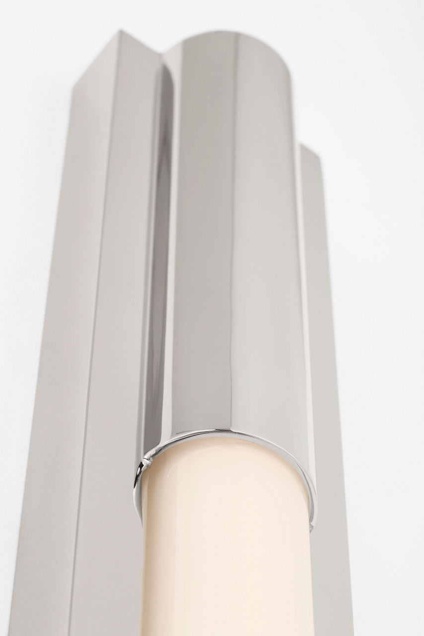 Ellington 32" Slimline Bath Light | Polished Nickel | White Glass