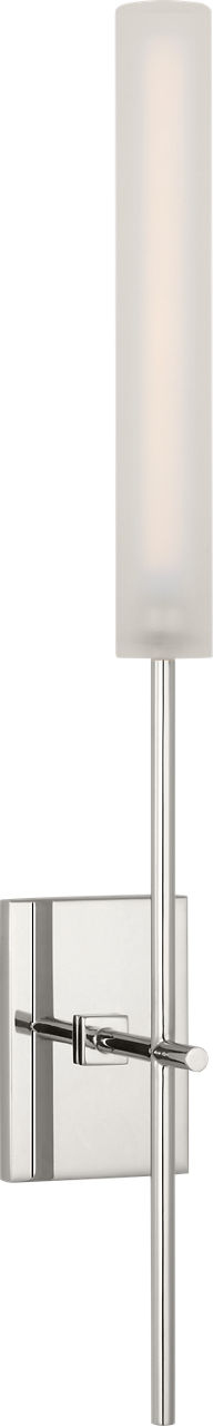 Fay 18" Sconce | Polished Nickel | Frosted Glass