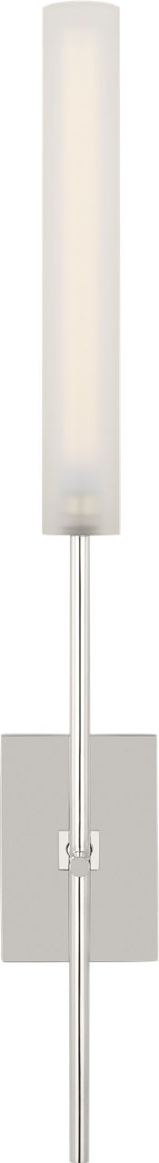 Fay 18" Sconce | Polished Nickel | Frosted Glass