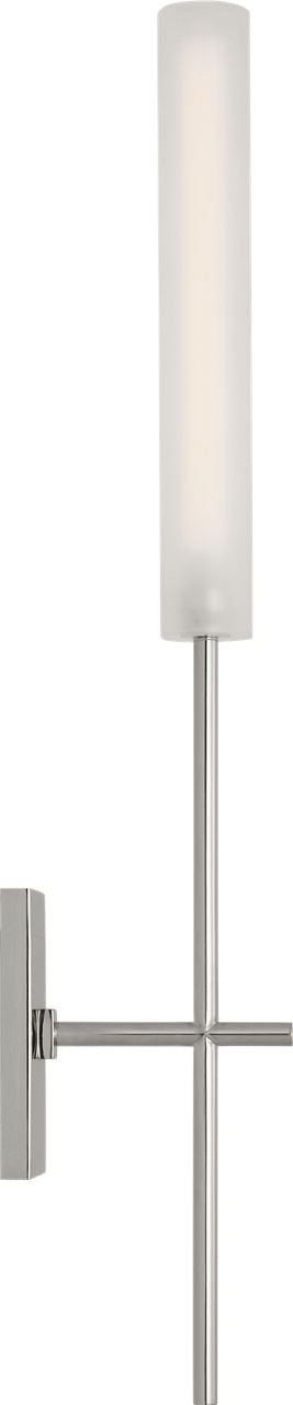 Fay 18" Sconce | Polished Nickel | Frosted Glass