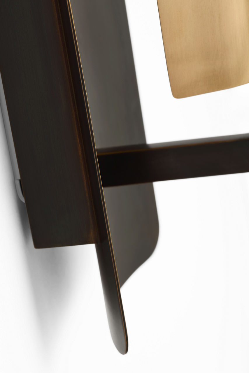 Tristan 20" Reflector Sconce | Bronze and Hand-Rubbed Antique Brass