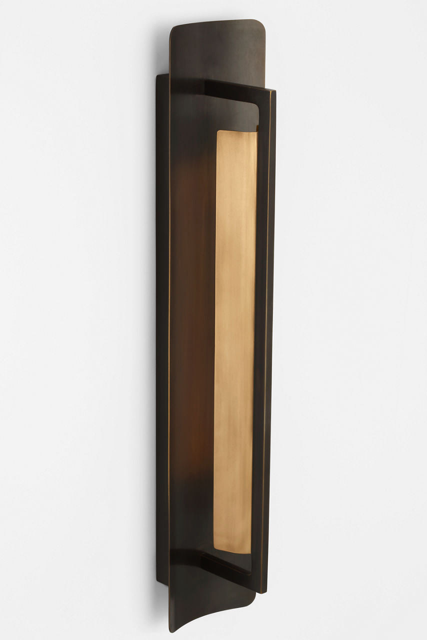Tristan 20" Reflector Sconce | Bronze and Hand-Rubbed Antique Brass