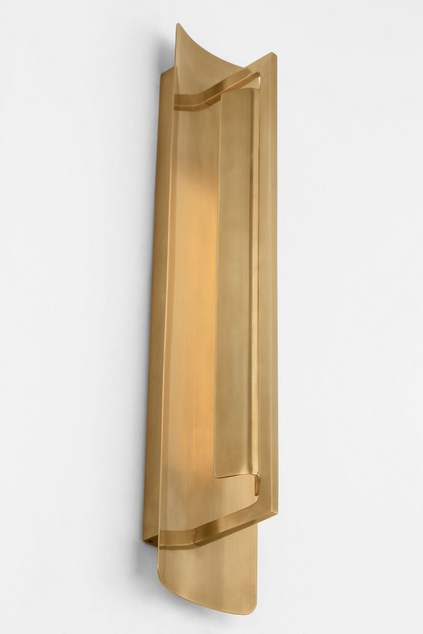 Tristan 20" Reflector Sconce | Hand-Rubbed Antique Brass