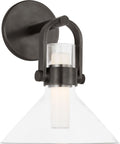 Larkin Small Empire Bracketed Sconce | Bronze | Clear Glass