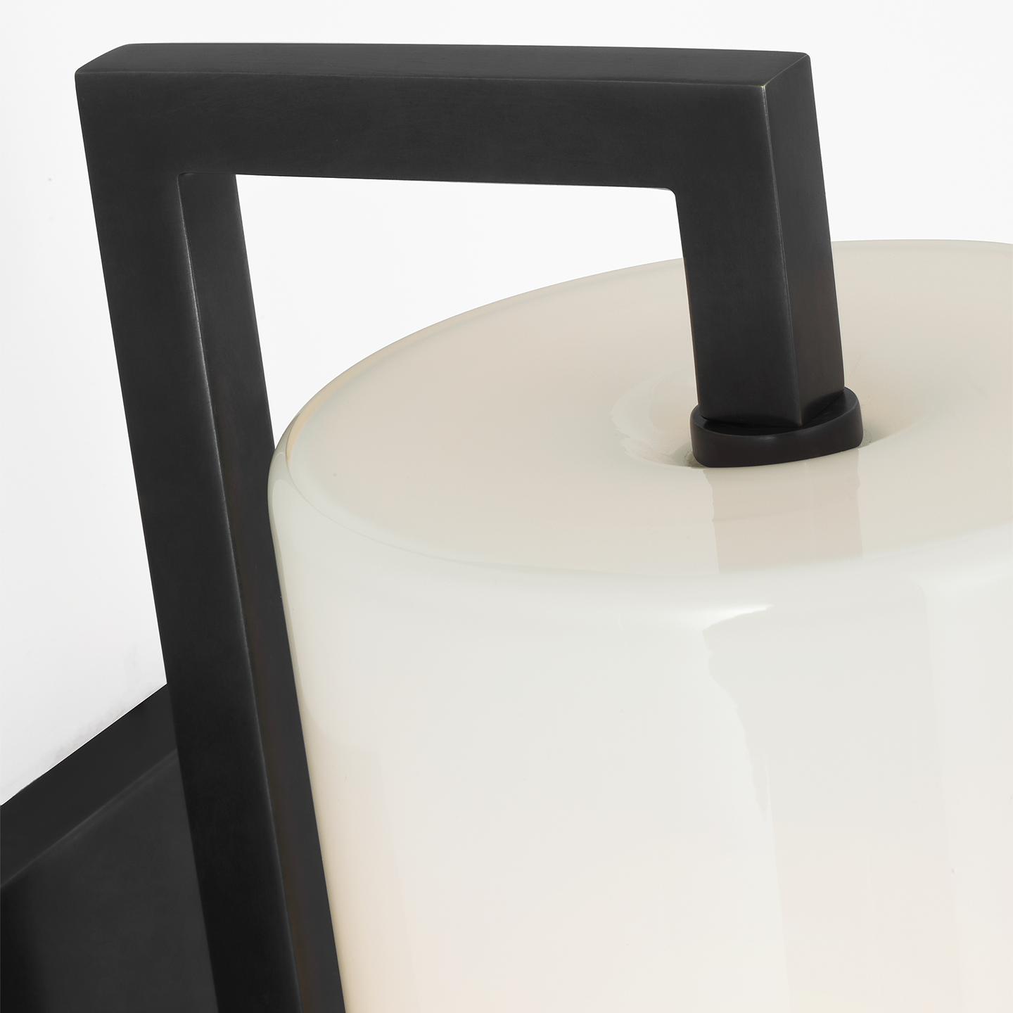 Bowen 16" Linear Bath Sconce | Bronze | White Glass Shade