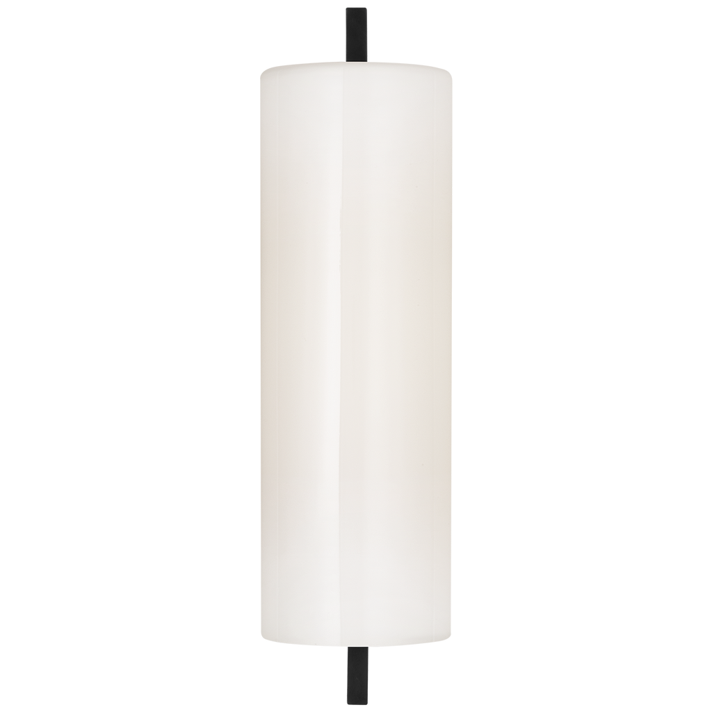 Bowen 16" Linear Bath Sconce | Bronze | White Glass Shade