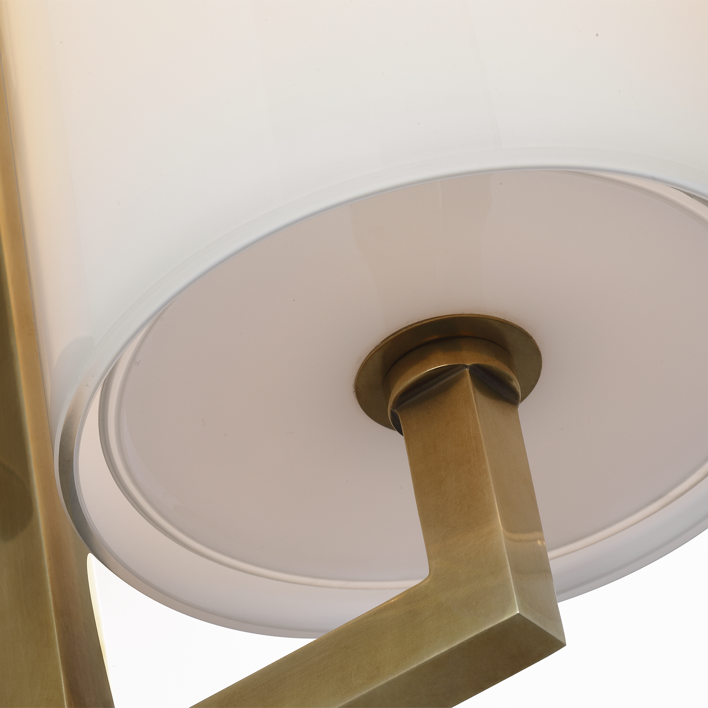 Bowen 16" Linear Bath Sconce | Hand-Rubbed Antique Brass | White Glass Shade