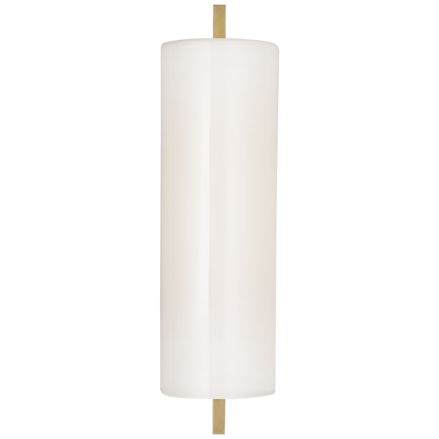 Bowen 16" Linear Bath Sconce | Hand-Rubbed Antique Brass | White Glass Shade