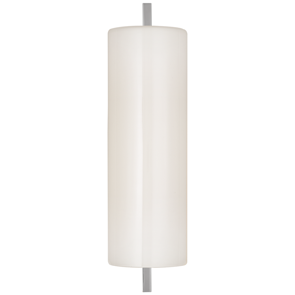 Bowen 16" Linear Bath Sconce | Polished Nickel | White Glass Shade
