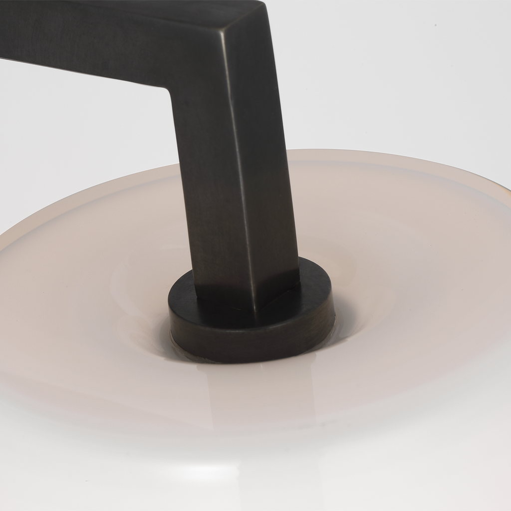 Bowen 21" Linear Bath Sconce | Bronze | White Glass Shade
