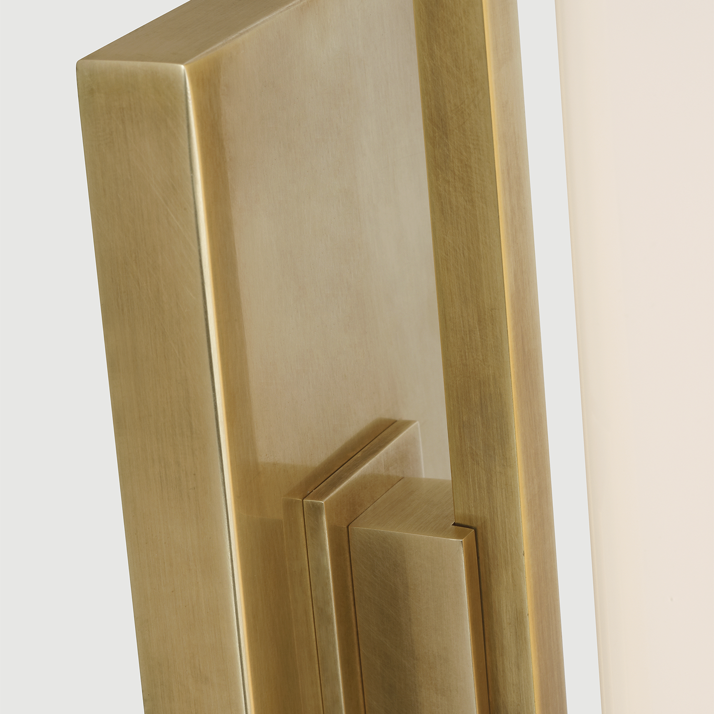 Bowen 21" Linear Bath Sconce | Hand-Rubbed Antique Brass | White Glass Shade