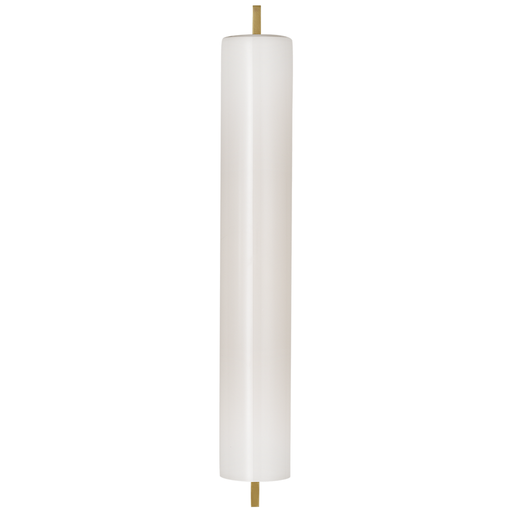 Bowen 21" Linear Bath Sconce | Hand-Rubbed Antique Brass | White Glass Shade