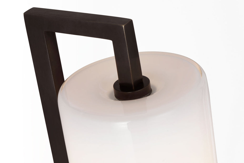Bowen 28" Linear Bath Sconce | Bronze | White Glass Shade