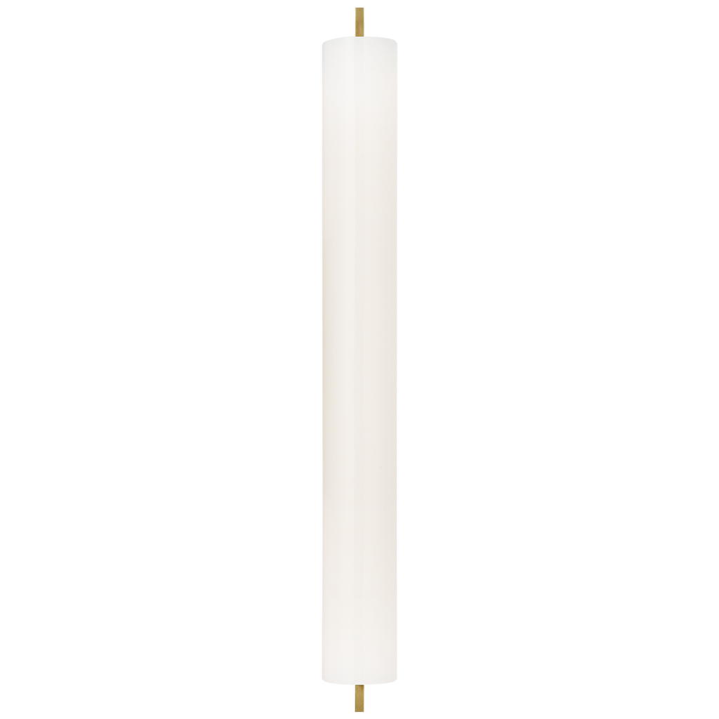 Bowen 28" Linear Bath Sconce | Hand-Rubbed Antique Brass | White Glass Shade