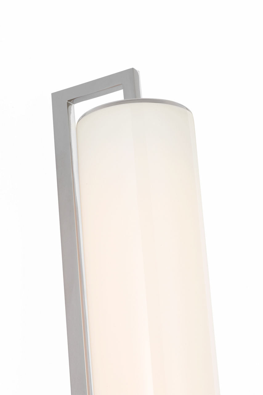 Bowen 28" Linear Bath Sconce | Polished Nickel | White Glass Shade